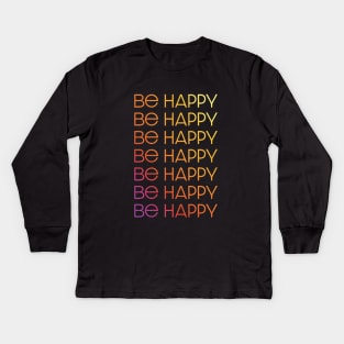 Dixie Damelio - be happy title rainbow | Charli Damelio Hype House Tiktok Kids Long Sleeve T-Shirt